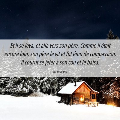 Picture 06 - Luc 15:20 LSG - Et il se leva, et alla vers son père. Comme il - Bible Verse Picture