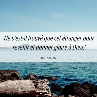 Picture 06 - Luc 17:18 LSG - Ne s'est-il trouvé que cet étranger pour - Bible Verse Picture