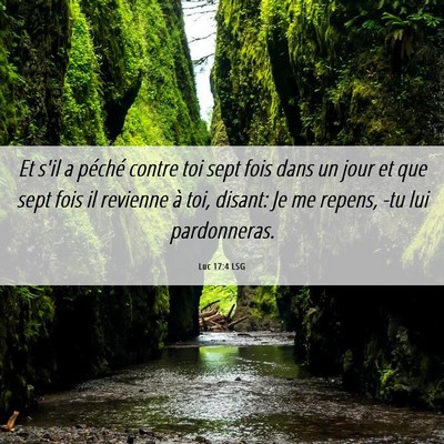 Picture 06 - Luc 17:4 LSG - Et s'il a péché contre toi sept fois dans un - Bible Verse Picture
