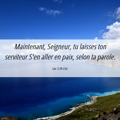 Picture 06 - Luc 2:29 LSG - Maintenant, Seigneur, tu laisses ton serviteur - Bible Verse Picture