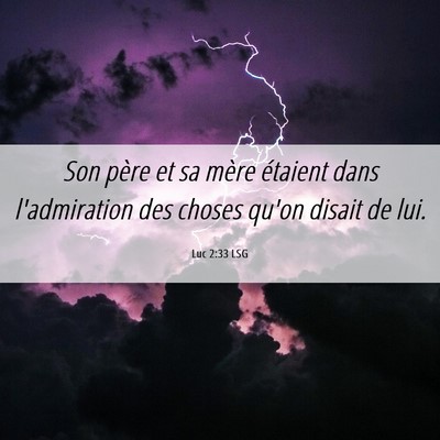 Picture 06 - Luc 2:33 LSG - Son père et sa mère étaient dans l'admiration - Bible Verse Picture