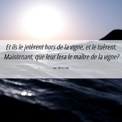 Picture 06 - Luc 20:15 LSG - Et ils le jetèrent hors de la vigne, et le - Bible Verse Picture