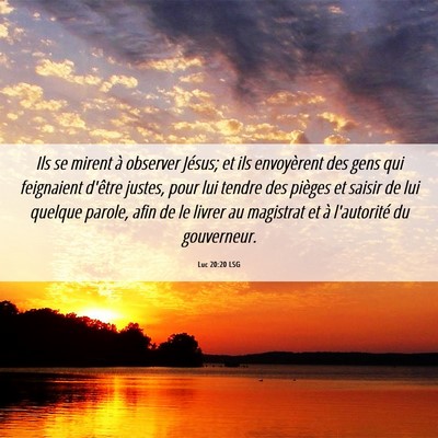 Picture 06 - Luc 20:20 LSG - Ils se mirent à observer Jésus; et ils - Bible Verse Picture