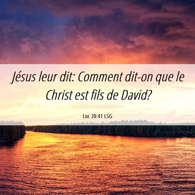Picture 06 - Luc 20:41 LSG - Jésus leur dit: Comment dit-on que le Christ est - Bible Verse Picture