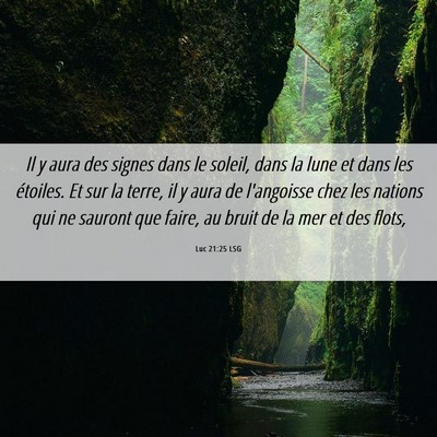 Picture 06 - Luc 21:25 LSG - Il y aura des signes dans le soleil, dans la lune - Bible Verse Picture