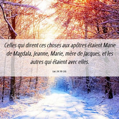 Picture 06 - Luc 24:10 LSG - Celles qui dirent ces choses aux apôtres - Bible Verse Picture