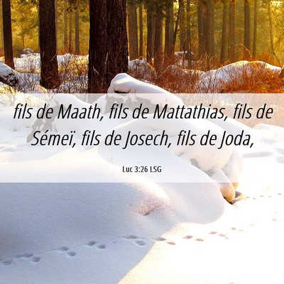 Picture 06 - Luc 3:26 LSG - fils de Maath, fils de Mattathias, fils de - Bible Verse Picture