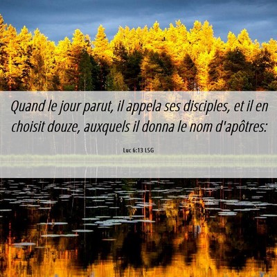 Picture 06 - Luc 6:13 LSG - Quand le jour parut, il appela ses disciples, et - Bible Verse Picture