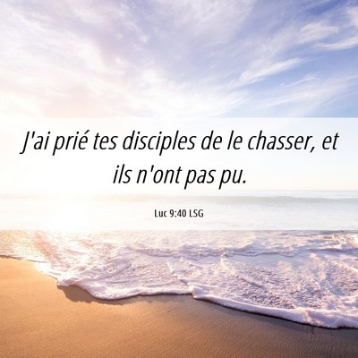 Picture 06 - Luc 9:40 LSG - J'ai prié tes disciples de le chasser, et ils - Bible Verse Picture