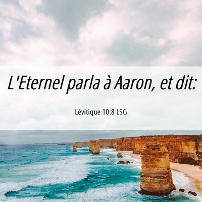 Picture 06 - Lévitique 10:8 LSG - L'Eternel parla à Aaron, et - Bible Verse Picture