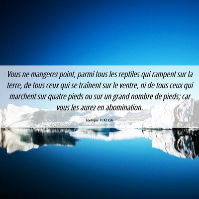 Picture 06 - Lévitique 11:42 LSG - Vous ne mangerez point, parmi tous les reptiles - Bible Verse Picture