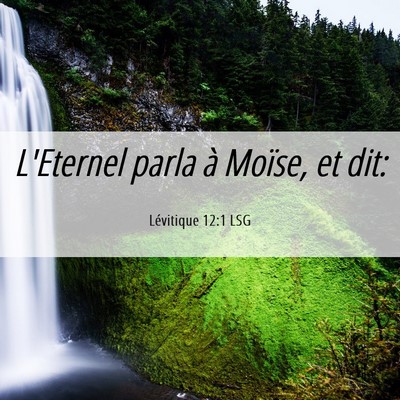 Picture 06 - Lévitique 12:1 LSG - L'Eternel parla à Moïse, et - Bible Verse Picture