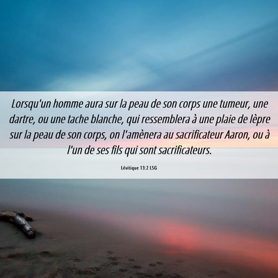 Picture 06 - Lévitique 13:2 LSG - Lorsqu'un homme aura sur la peau de son corps une - Bible Verse Picture