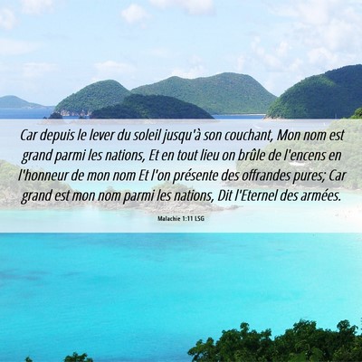 Picture 06 - Malachie 1:11 LSG - Car depuis le lever du soleil jusqu'à son - Bible Verse Picture