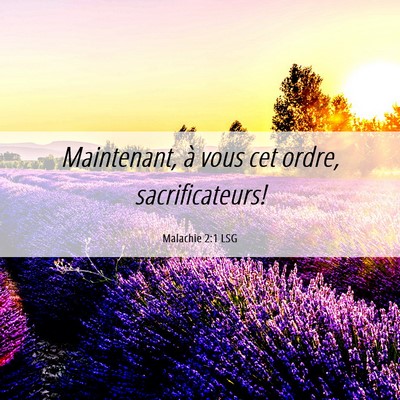 Picture 06 - Malachie 2:1 LSG - Maintenant, à vous cet ordre, - Bible Verse Picture
