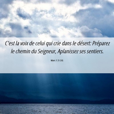 Picture 06 - Marc 1:3 LSG - C'est la voix de celui qui crie dans le désert: - Bible Verse Picture