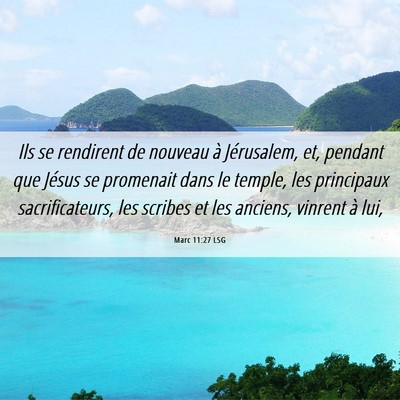 Picture 06 - Marc 11:27 LSG - Ils se rendirent de nouveau à Jérusalem, et, - Bible Verse Picture