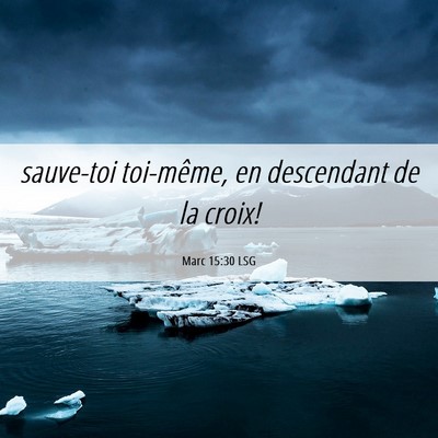 Picture 06 - Marc 15:30 LSG - sauve-toi toi-même, en descendant de la - Bible Verse Picture