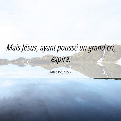 Picture 06 - Marc 15:37 LSG - Mais Jésus, ayant poussé un grand cri, - Bible Verse Picture