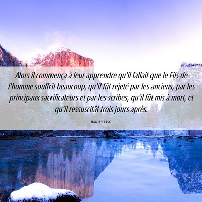 Picture 06 - Marc 8:31 LSG - Alors il commença à leur apprendre qu'il - Bible Verse Picture
