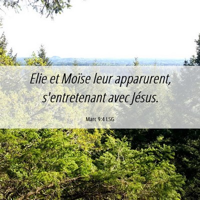 Picture 06 - Marc 9:4 LSG - Elie et Moïse leur apparurent, s'entretenant - Bible Verse Picture
