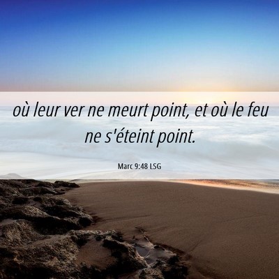 Picture 06 - Marc 9:48 LSG - où leur ver ne meurt point, et où le feu ne - Bible Verse Picture