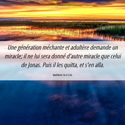 Picture 06 - Matthieu 16:4 LSG - Une génération méchante et adultère demande - Bible Verse Picture