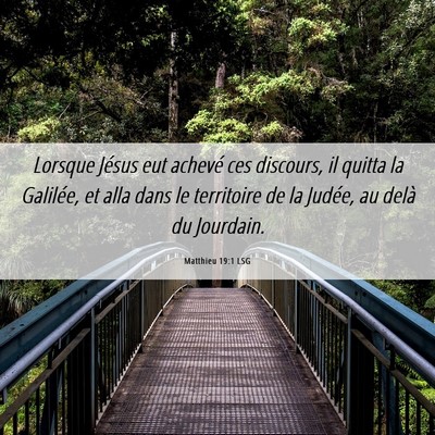 Picture 06 - Matthieu 19:1 LSG - Lorsque Jésus eut achevé ces discours, il - Bible Verse Picture