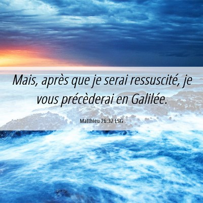 Picture 06 - Matthieu 26:32 LSG - Mais, après que je serai ressuscité, je vous - Bible Verse Picture