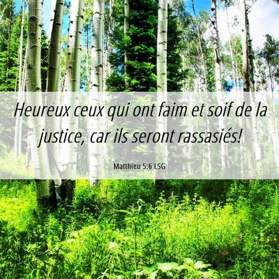 Picture 06 - Matthieu 5:6 LSG - Heureux ceux qui ont faim et soif de la justice, - Bible Verse Picture