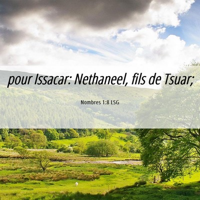 Picture 06 - Nombres 1:8 LSG - pour Issacar: Nethaneel, fils de - Bible Verse Picture
