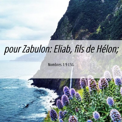 Picture 06 - Nombres 1:9 LSG - pour Zabulon: Eliab, fils de - Bible Verse Picture