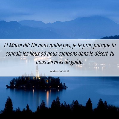 Picture 06 - Nombres 10:31 LSG - Et Moïse dit: Ne nous quitte pas, je te prie; - Bible Verse Picture