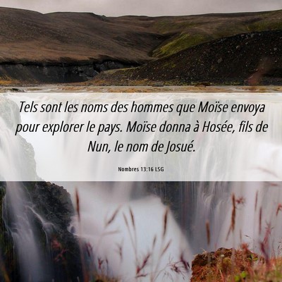 Picture 06 - Nombres 13:16 LSG - Tels sont les noms des hommes que Moïse envoya - Bible Verse Picture