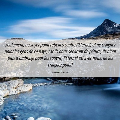 Picture 06 - Nombres 14:9 LSG - Seulement, ne soyez point rebelles contre - Bible Verse Picture