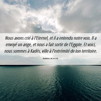 Picture 06 - Nombres 20:16 LSG - Nous avons crié à l'Eternel, et il a entendu - Bible Verse Picture