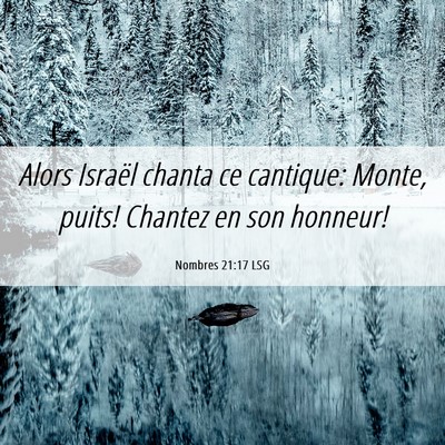 Picture 06 - Nombres 21:17 LSG - Alors Israël chanta ce cantique: Monte, puits! - Bible Verse Picture