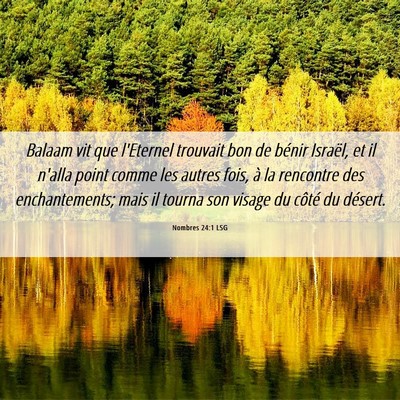 Picture 06 - Nombres 24:1 LSG - Balaam vit que l'Eternel trouvait bon de bénir - Bible Verse Picture