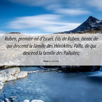 Picture 06 - Nombres 26:5 LSG - Ruben, premier-né d'Israël. Fils de Ruben: - Bible Verse Picture