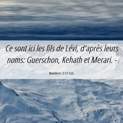 Picture 06 - Nombres 3:17 LSG - Ce sont ici les fils de Lévi, d'après leurs - Bible Verse Picture