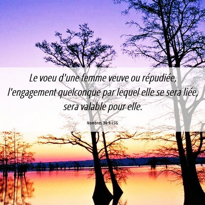 Picture 06 - Nombres 30:9 LSG - Le voeu d'une femme veuve ou répudiée, - Bible Verse Picture