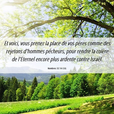 Picture 06 - Nombres 32:14 LSG - Et voici, vous prenez la place de vos pères - Bible Verse Picture