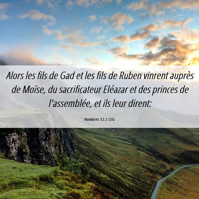 Picture 06 - Nombres 32:2 LSG - Alors les fils de Gad et les fils de Ruben - Bible Verse Picture