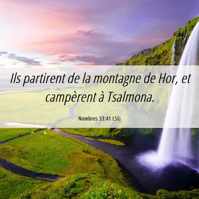 Picture 06 - Nombres 33:41 LSG - Ils partirent de la montagne de Hor, et - Bible Verse Picture