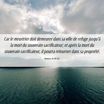 Picture 06 - Nombres 35:28 LSG - Car le meurtrier doit demeurer dans sa ville de - Bible Verse Picture
