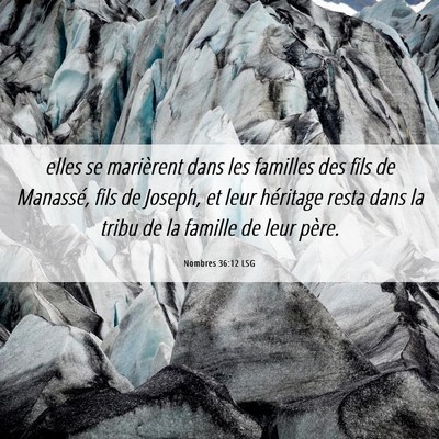 Picture 06 - Nombres 36:12 LSG - elles se marièrent dans les familles des fils de - Bible Verse Picture