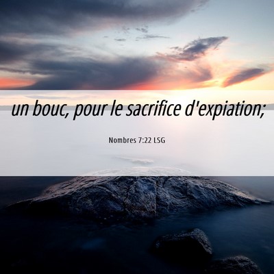 Picture 06 - Nombres 7:22 LSG - un bouc, pour le sacrifice - Bible Verse Picture