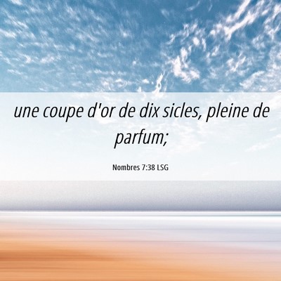 Picture 06 - Nombres 7:38 LSG - une coupe d'or de dix sicles, pleine de - Bible Verse Picture