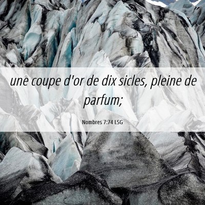 Picture 06 - Nombres 7:74 LSG - une coupe d'or de dix sicles, pleine de - Bible Verse Picture
