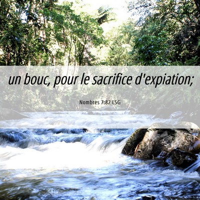 Picture 06 - Nombres 7:82 LSG - un bouc, pour le sacrifice - Bible Verse Picture